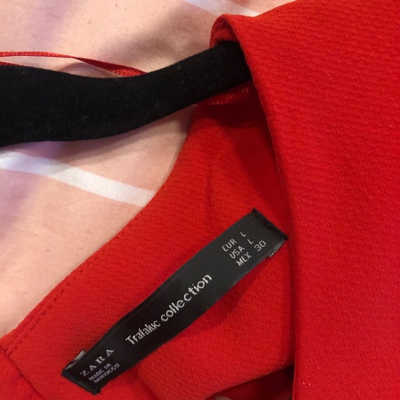 ZARA RED ROMPER / JUMPSUIT / ONE PIECE - Picture 7 of 7